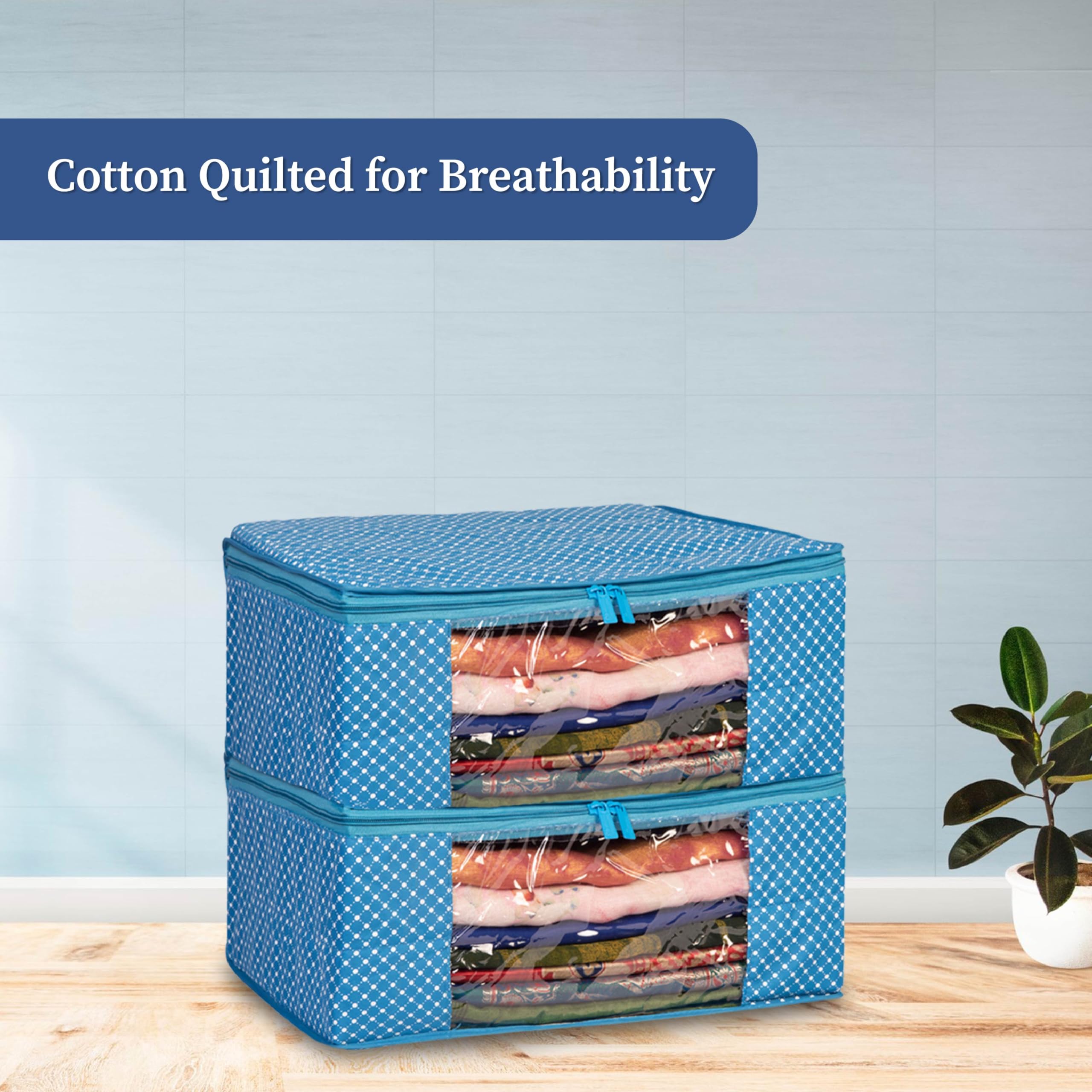 Superior Copriletto in cotone, blu navy, matrimoniale