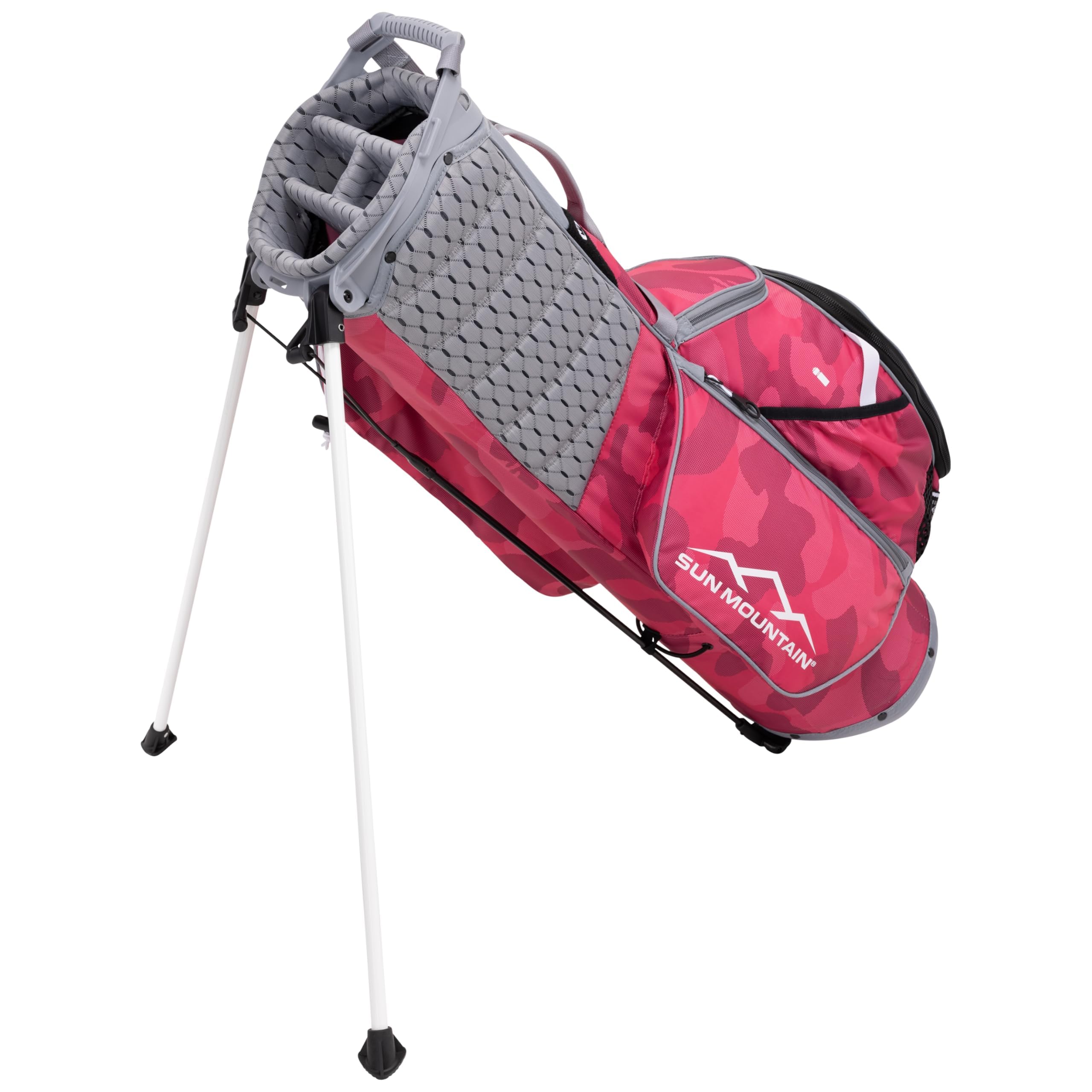 Sun Mountain 2025 Matchplay Stand Bag - Durable Golf Stand Bag with a Fourteen-Way Top and Ergonomic X-Fit Dual Strap Handle for Convenience - Lightweight with Nine Pockets for Storage - Black