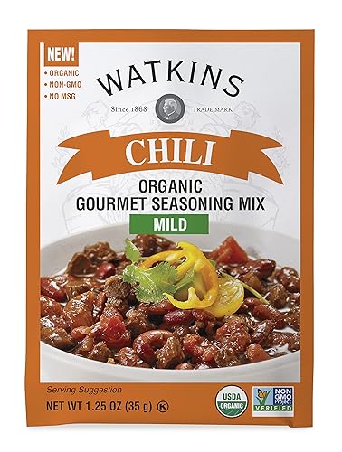 Watkins Mezcla de condimentos gourmet orgánicos, chile suave, bolsa de 1.25 onzas, 1 unidad