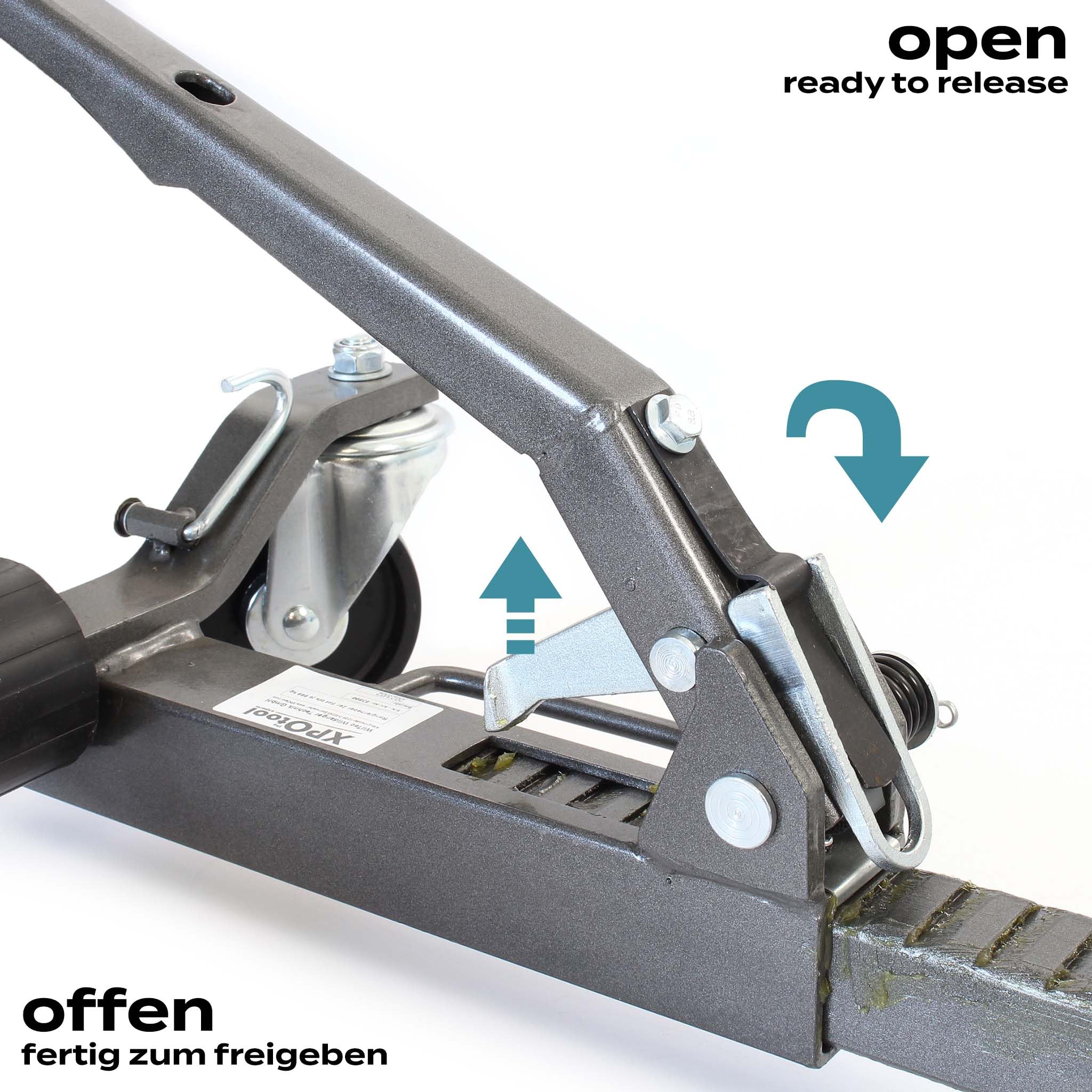 XPOtool Rangierheber 2er Set bis je 566 kg Wagenheber bis 30 cm Reifenbreite Rangierhilfe mit Rollen