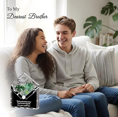 Miniatura 5 de GEEKBEAR Regalos para hermano mayor de parte de hermana hermano, bonita decoración de escritorio para cumpleaños y Navidad, 3.5 x 4 pulgadas, 06.