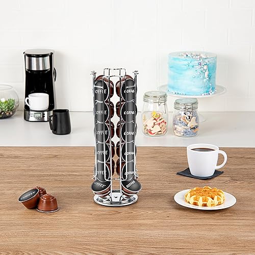 Miniatura 4 de Restaurantware Restpresso - Soporte para cápsulas de café de 5.5 x 13 pulgadas, 1 carrusel duradero para cápsulas, capacidad para 24 cápsulas Dolce