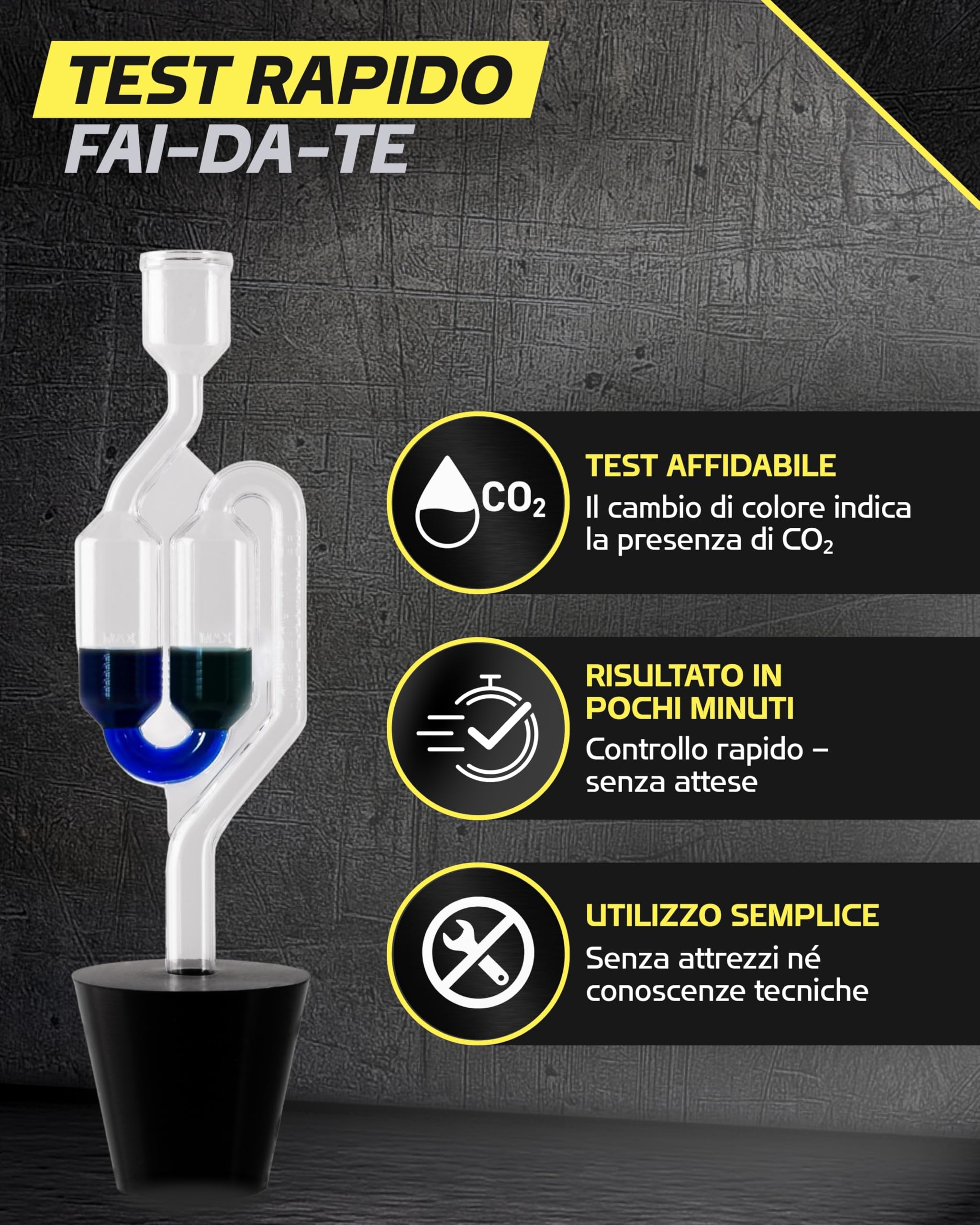 STEEL SEAL TESTCHEM Tester per guarnizione della testata CO2 acqua di raffreddamento 100 ml – Test dei gas di scarico sistema di raffreddamento auto – Kit di test per controllo guarnizione di testa