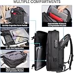 Vacuum Travel Backpack for Women Men with USB Ports and Pumps, Anti-Theft Waterproof 18 Inch Laptop Backpack