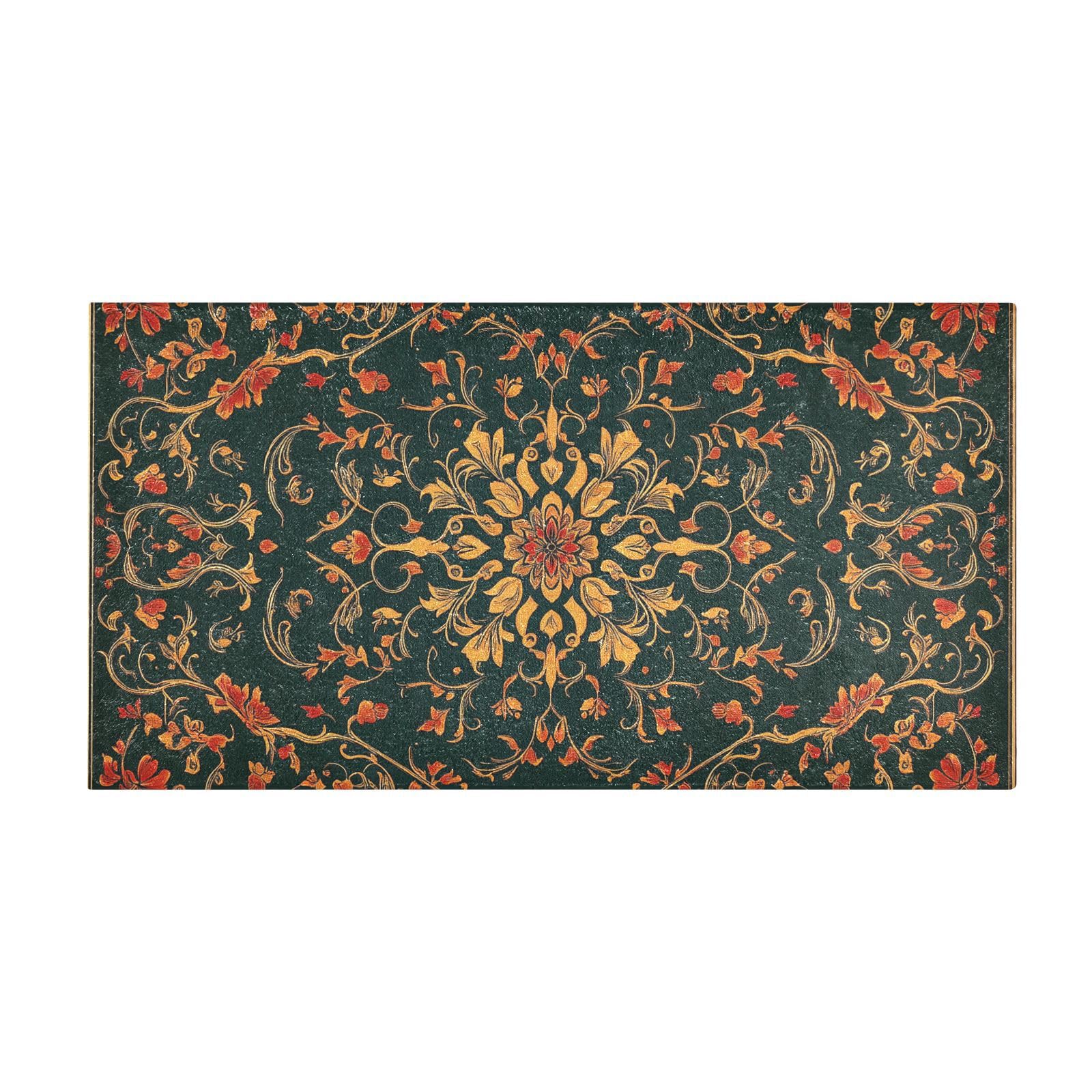 Tapis de bain bohème vigne 99,1 x 50,8 cm aux finitions soignées