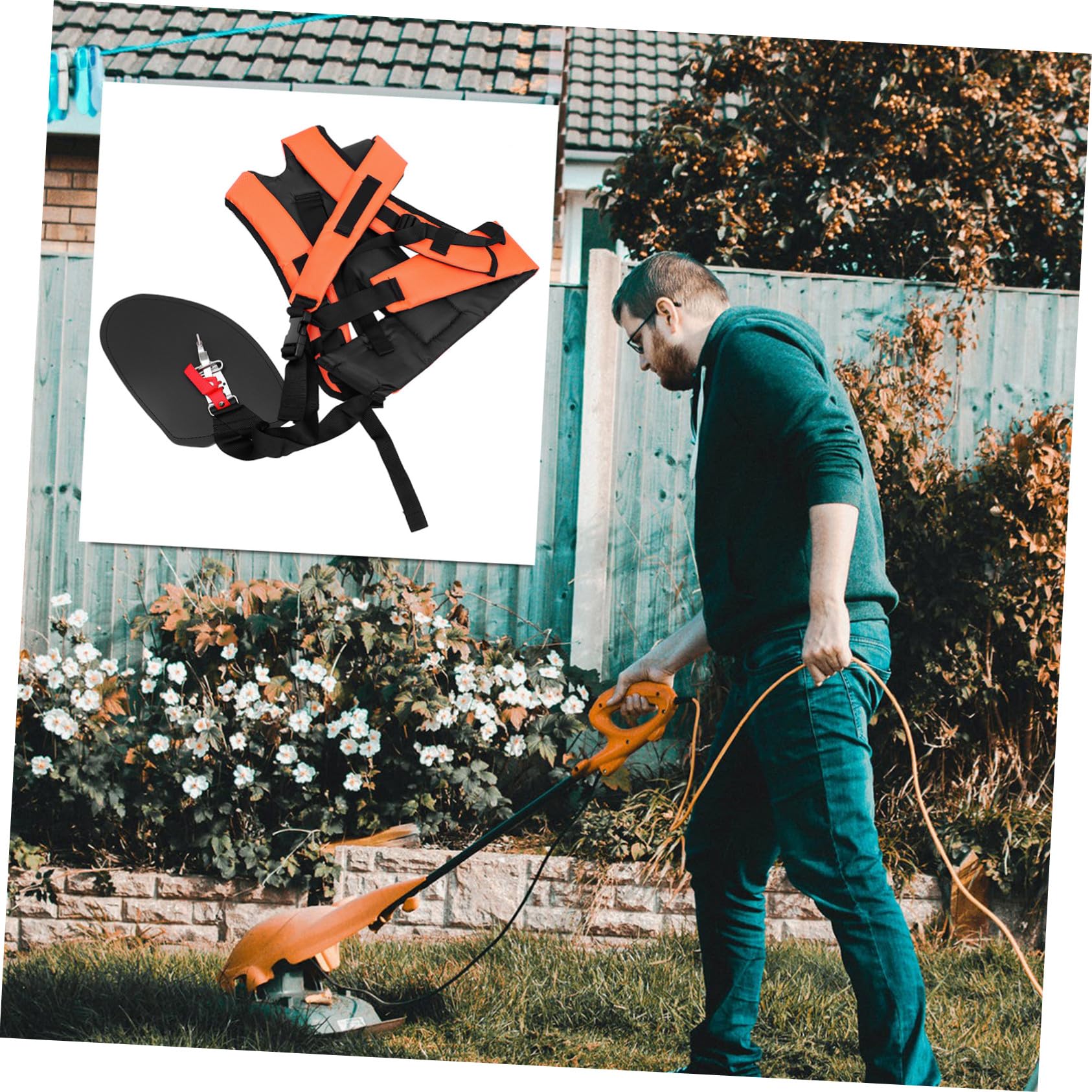 Hemobllo 2piezas Correas de Hombro para Cortacésped Profesional Cinturón Acolchado Diseño para Desbrozadora Uso Cómodo Jardín