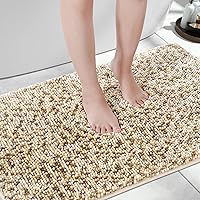 Vista 102 de Yimobra - Tapete de baño de felpilla de 55.1 x 24 pulgadas, microfibra gruesa, absorbente, extrasuave, antideslizante, lavable a máquina, para piso