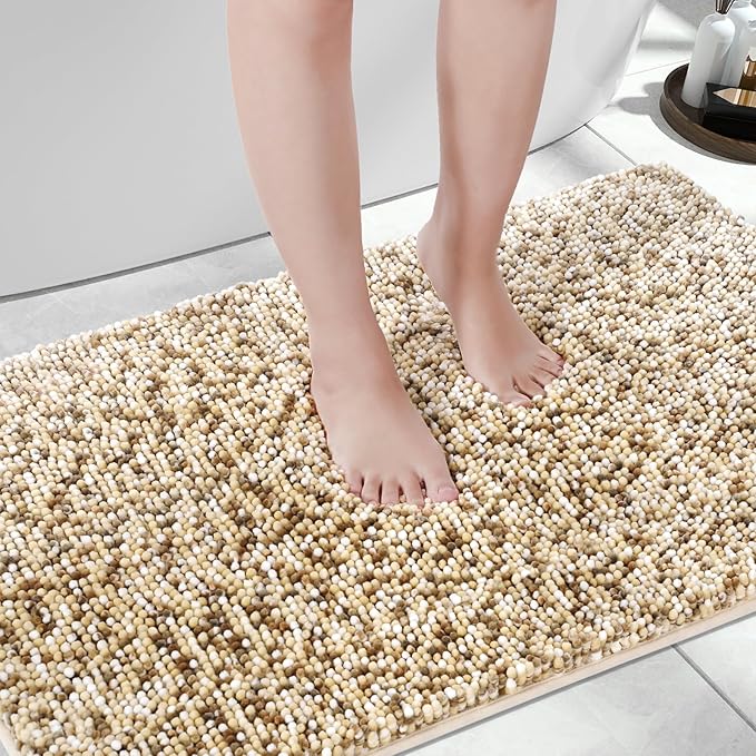 Amazon.com: Yimobra Luxury Chenille Bathroom Rugs, Large Fluffy Shaggy ...