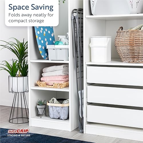 Miniatura 8 de Minky Homecare Premium SureGrip - Escurridor de ropa para interiores y exteriores, peldaños antideslizantes ligeramente texturizados, 82 pies de