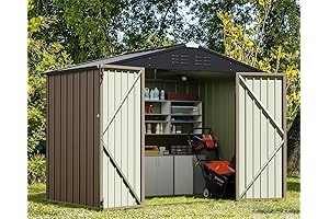 Greesum 6x8 Outdoor Metal Storage Shed for Garden and Patio