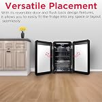 Réfrigérateur compact rétro Frigidaire avec porte en verre, réfrigérateur de comptoir de 3,2 pi³, coins arrondis, premium, pour bureau, chambre, dortoir, cabane
