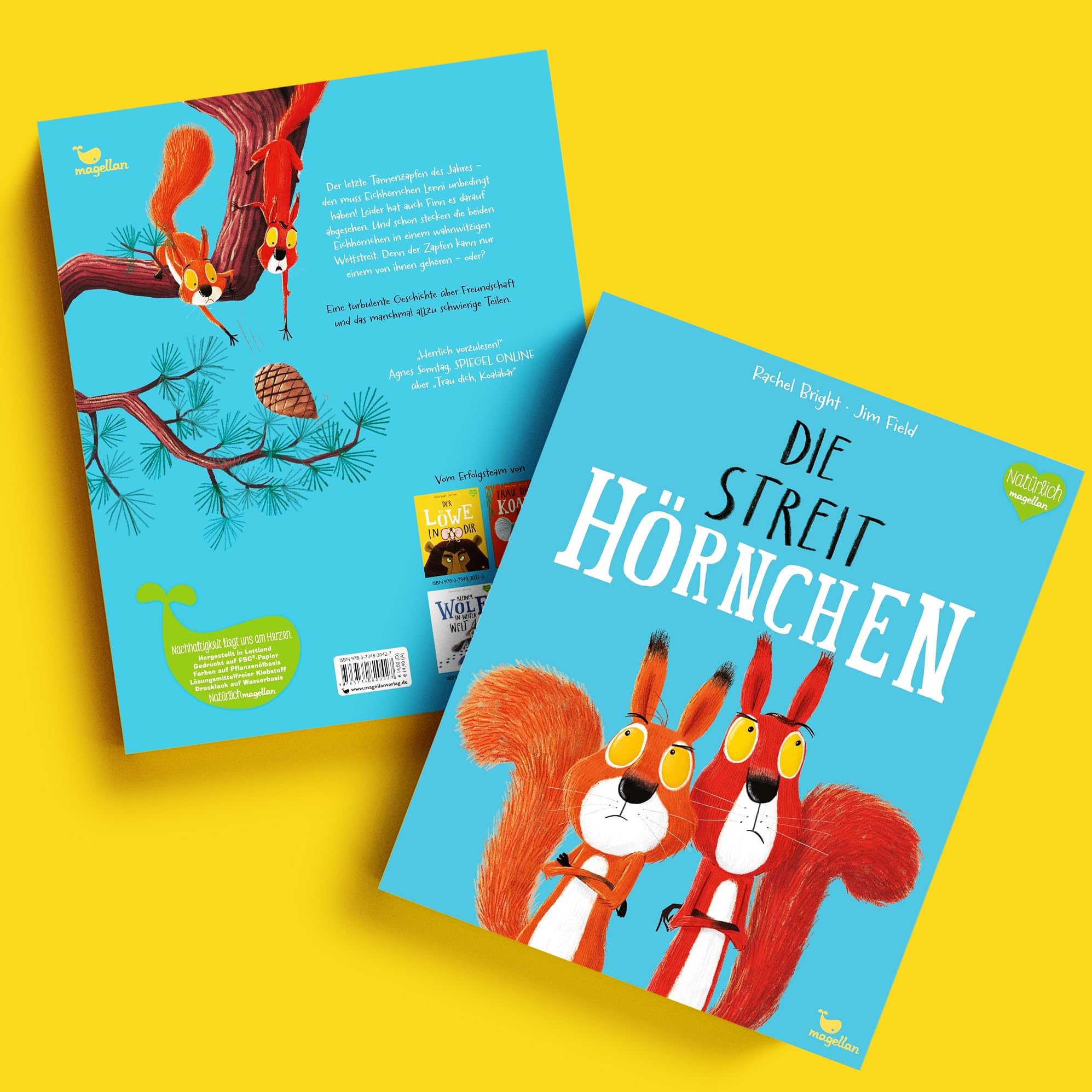 3er Bücher Set: Trau dich, Koalabär, Die Streithörnchen, Der Löwe in dir | Bright/Field, Kinderbücher über Mut, Freundschaft & Selbstvertrauen + exklusives Stickerset - Bilderbuch-Set ab 3 Jahren