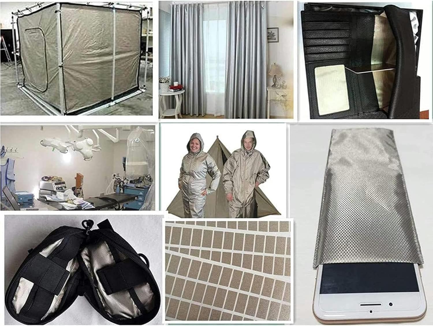 Shielding Fabric, Radiation Silver Fibre Fabric RFID Material for RF/EMI/EMF/Low Frequency Shielding~/