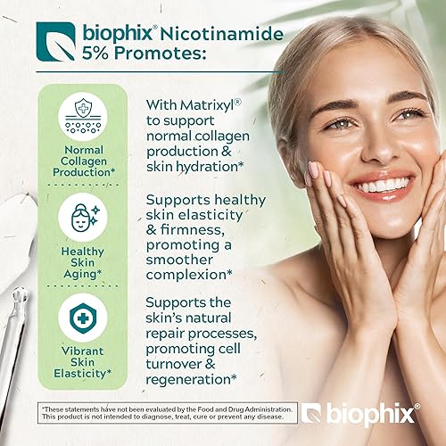 Miniatura 2 de biophix B-3 Suero líquido antiedad de nicotinamida 2 oz - Ácido hialurónico - Matrixyl - Apoya la salud de la piel - Envejecimiento saludable