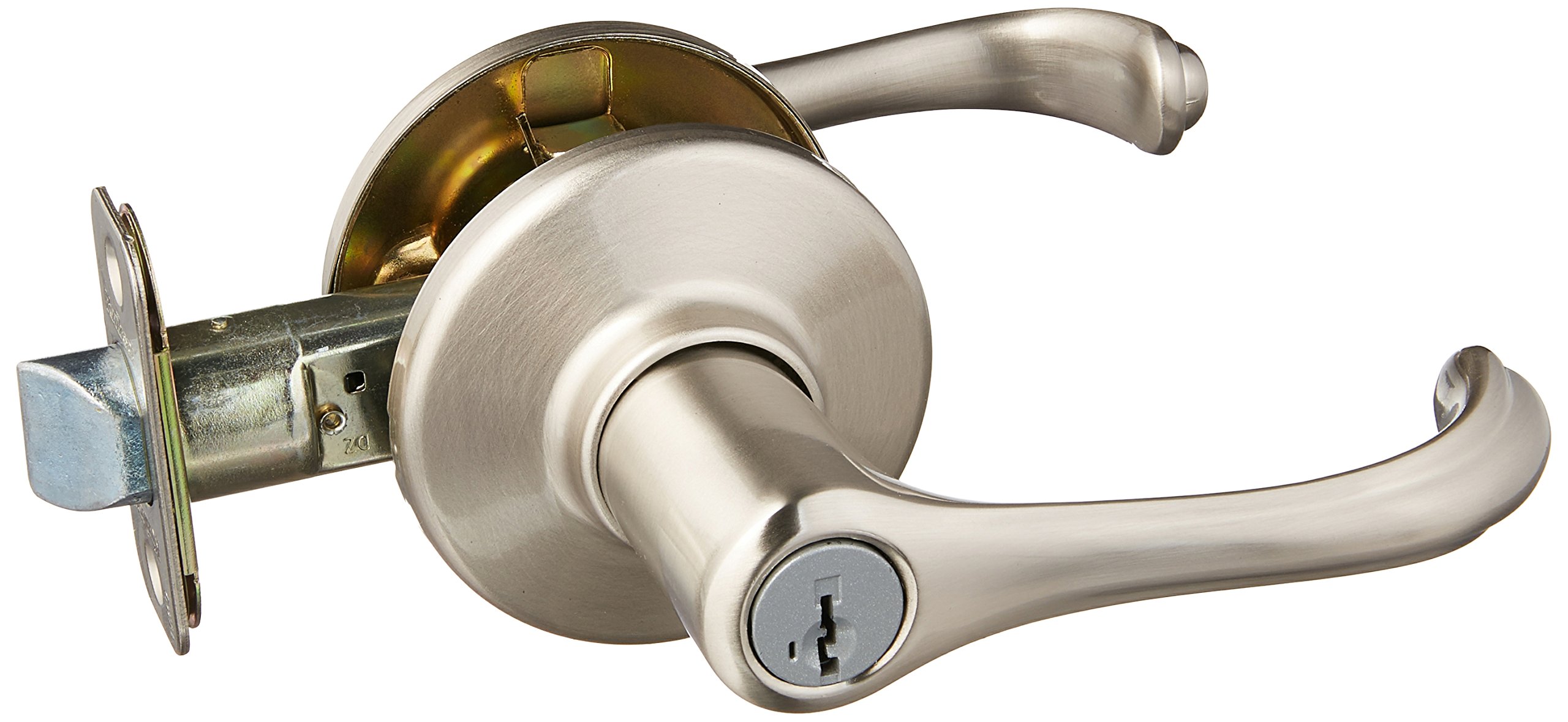 Dorian Satin Nickel Entry Lever Featuring SmartKey - Door Levers