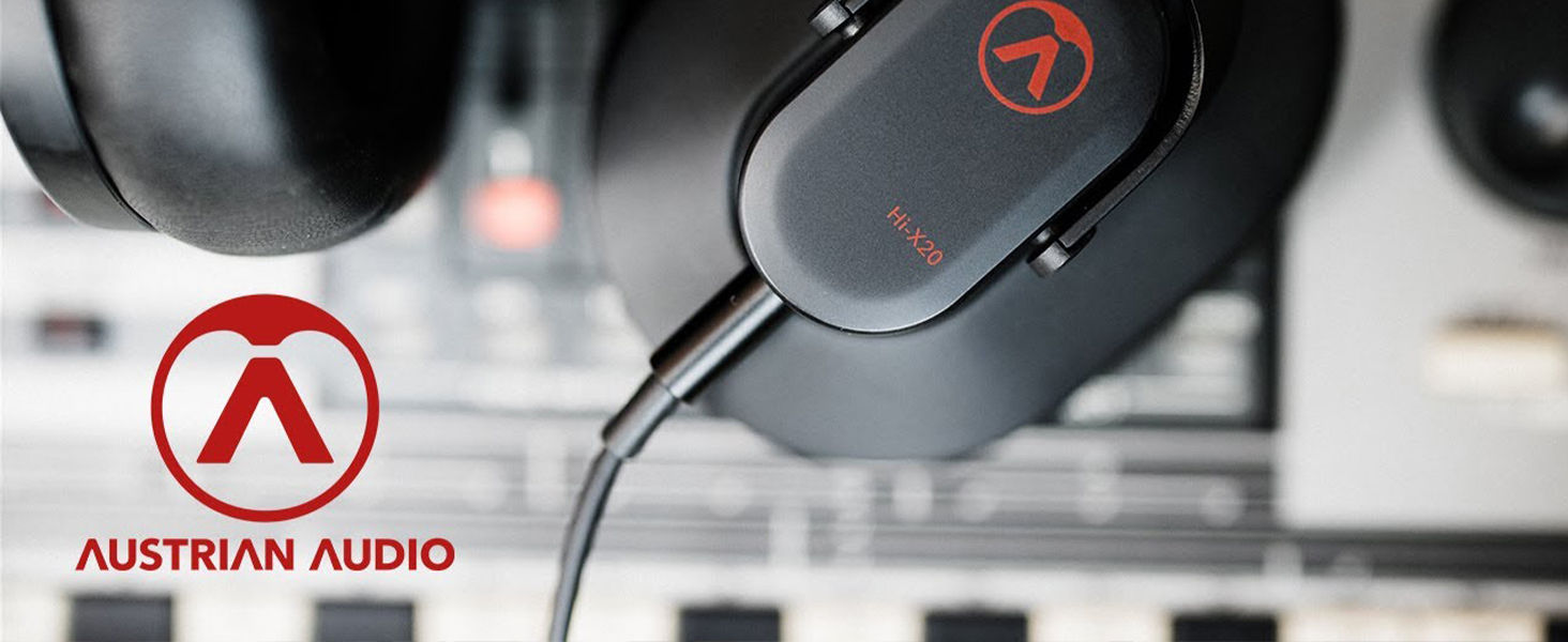 Austrian Audio Hi-X20 Over Ear Headphones, Professional Wired