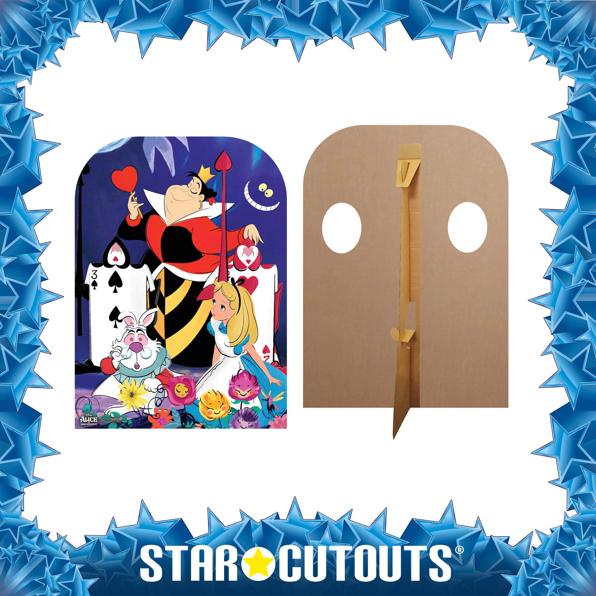 Disney Star Cutouts., Cartoncino, Cuori in Piedi., 131 x 95 x 131 cm