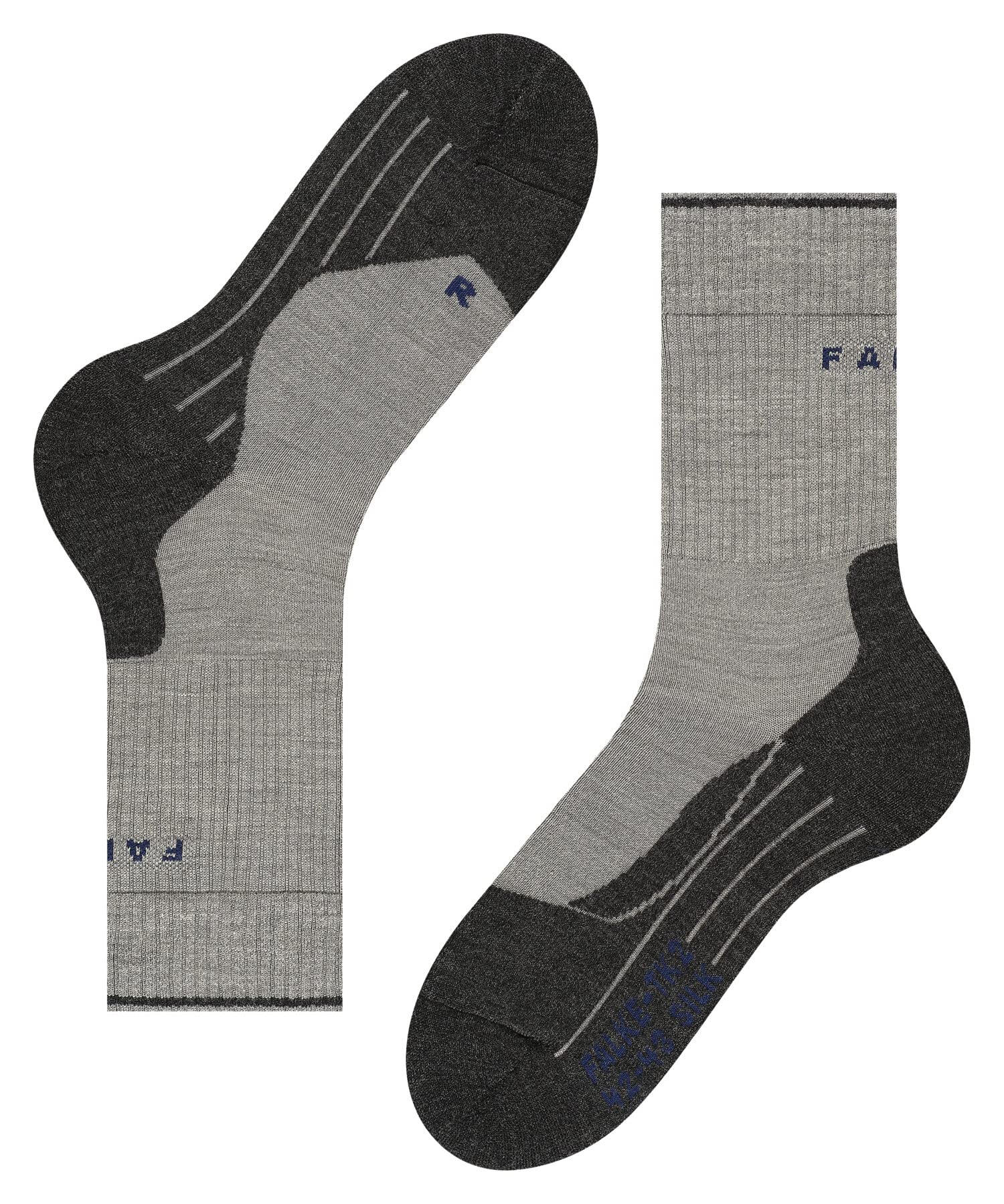 FALKE Kobiety TK2 Wool Silk przeciw pęcherzom grube średnio wyściełane