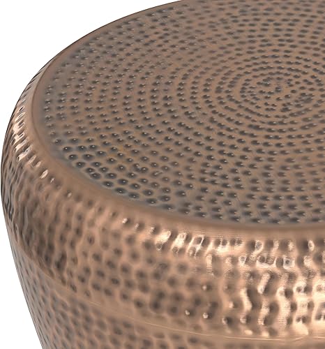 Miniatura 9 de SIMPLIHOME Preston - Mesa auxiliar de metal industrial moderna de 22 pulgadas de ancho en cobre antiguo, totalmente montada para la sala de estar y