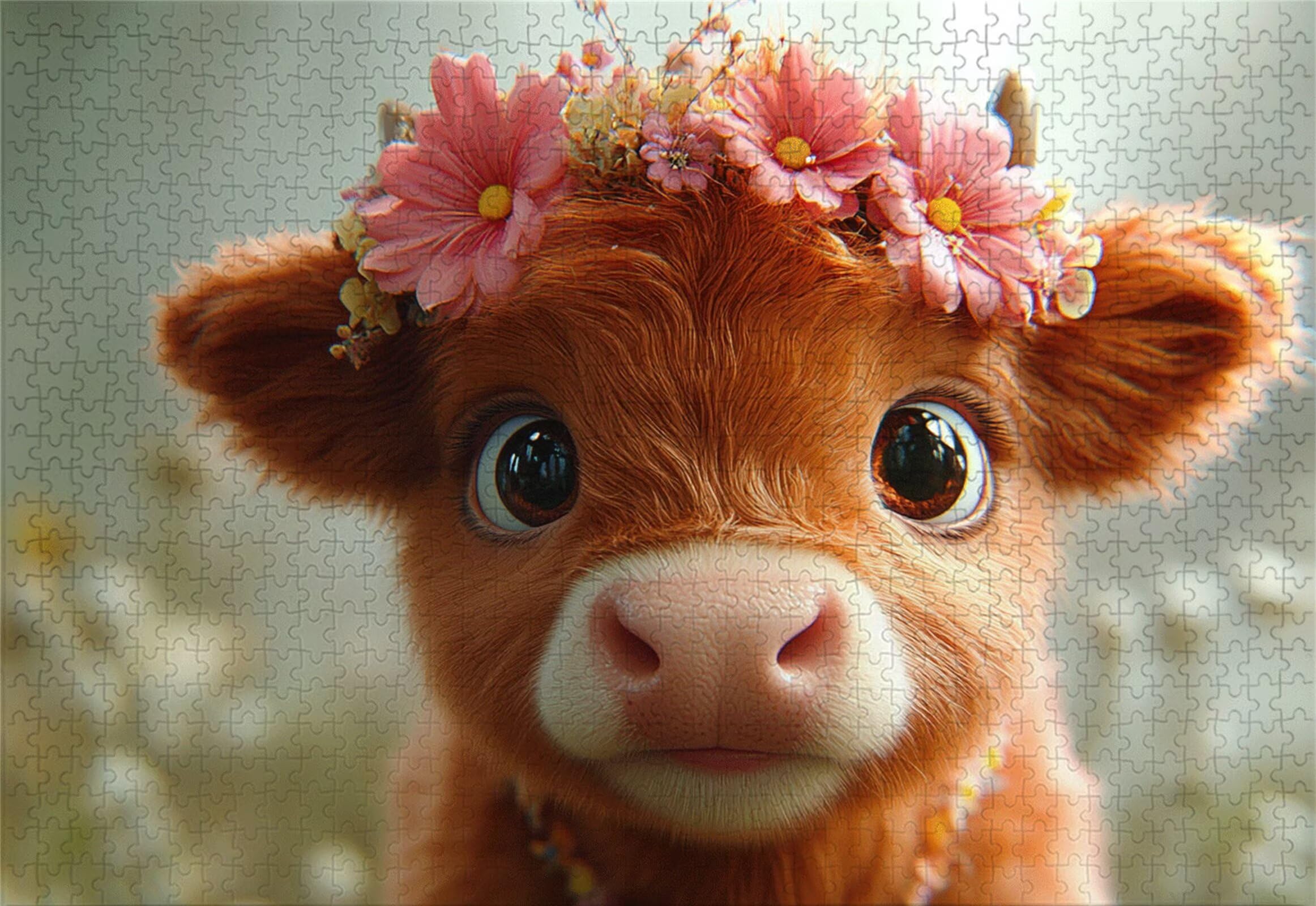 Zwierzę Puzzle 3000 sztuk Dorosły Wół Klasyczne Puzzle Panorama Trudno Niemożliwe Ogromna układanka Gra edukacyjna Wyzwanie Zabawka dla dzieci i Dorosłych od 14 lat Prezent Mężczyzna Kobieta