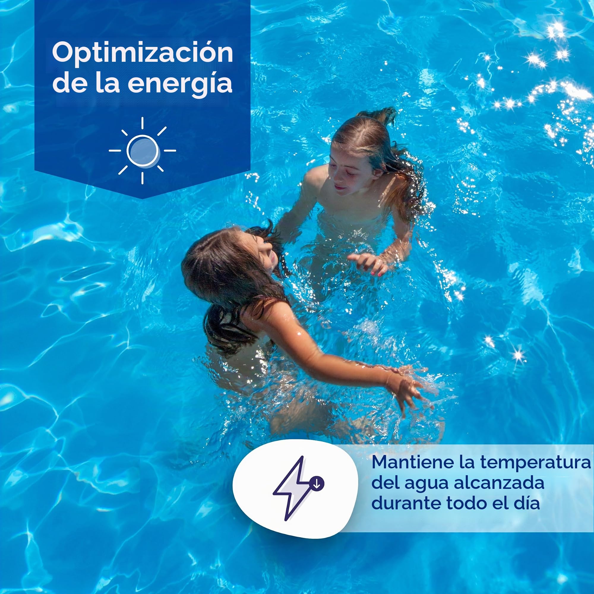 Gre 773324 - Cobertor de Verano para Piscina Ovalada de 615x375cms, Color Azul