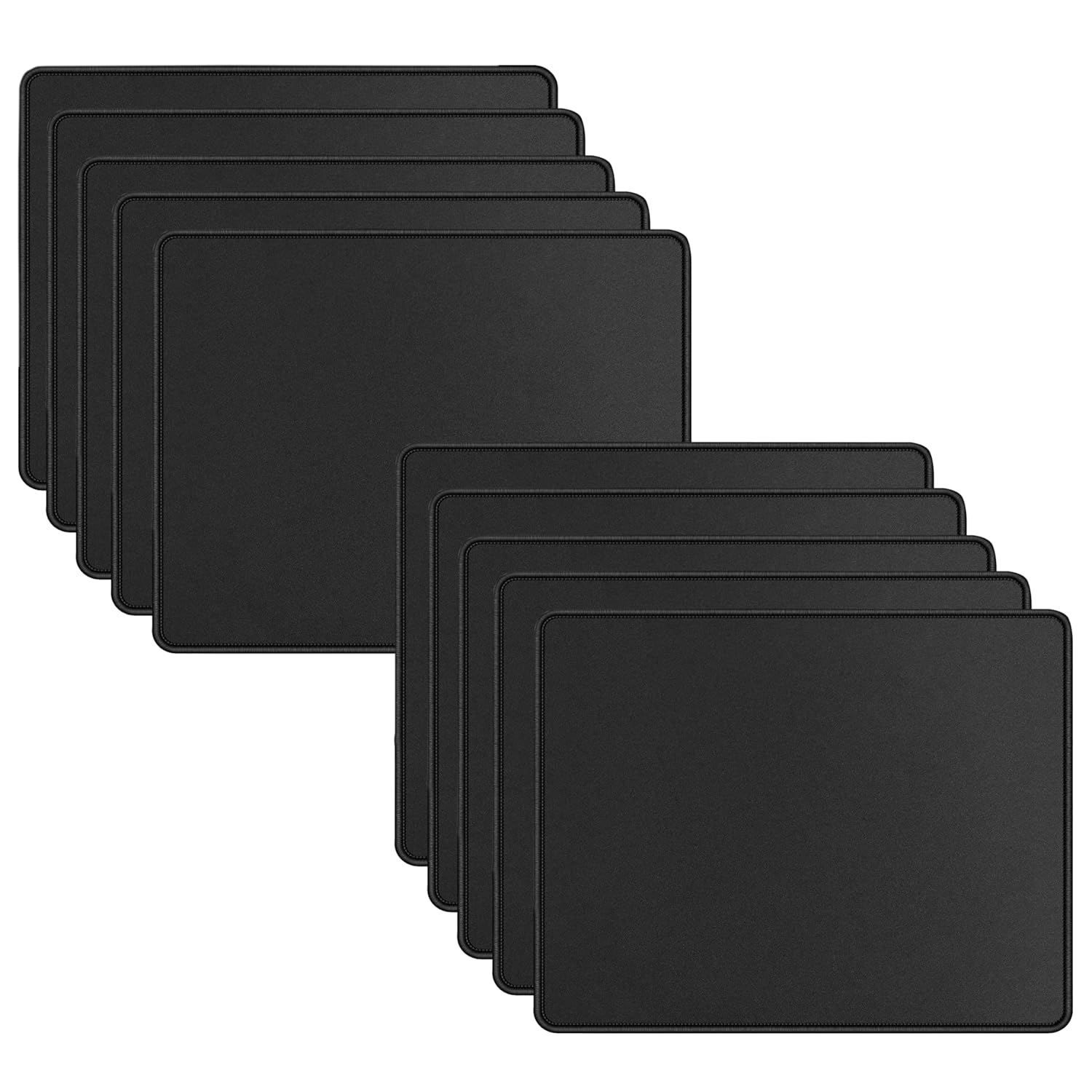 Storite 10 Pack 260mm x 210mm x 3mm Speed Type Extended Gaming Non-Slip Rubber Base Mousepad Desk Mat Keyboard Pad for Laptop/Computer Office PC & Home – Black