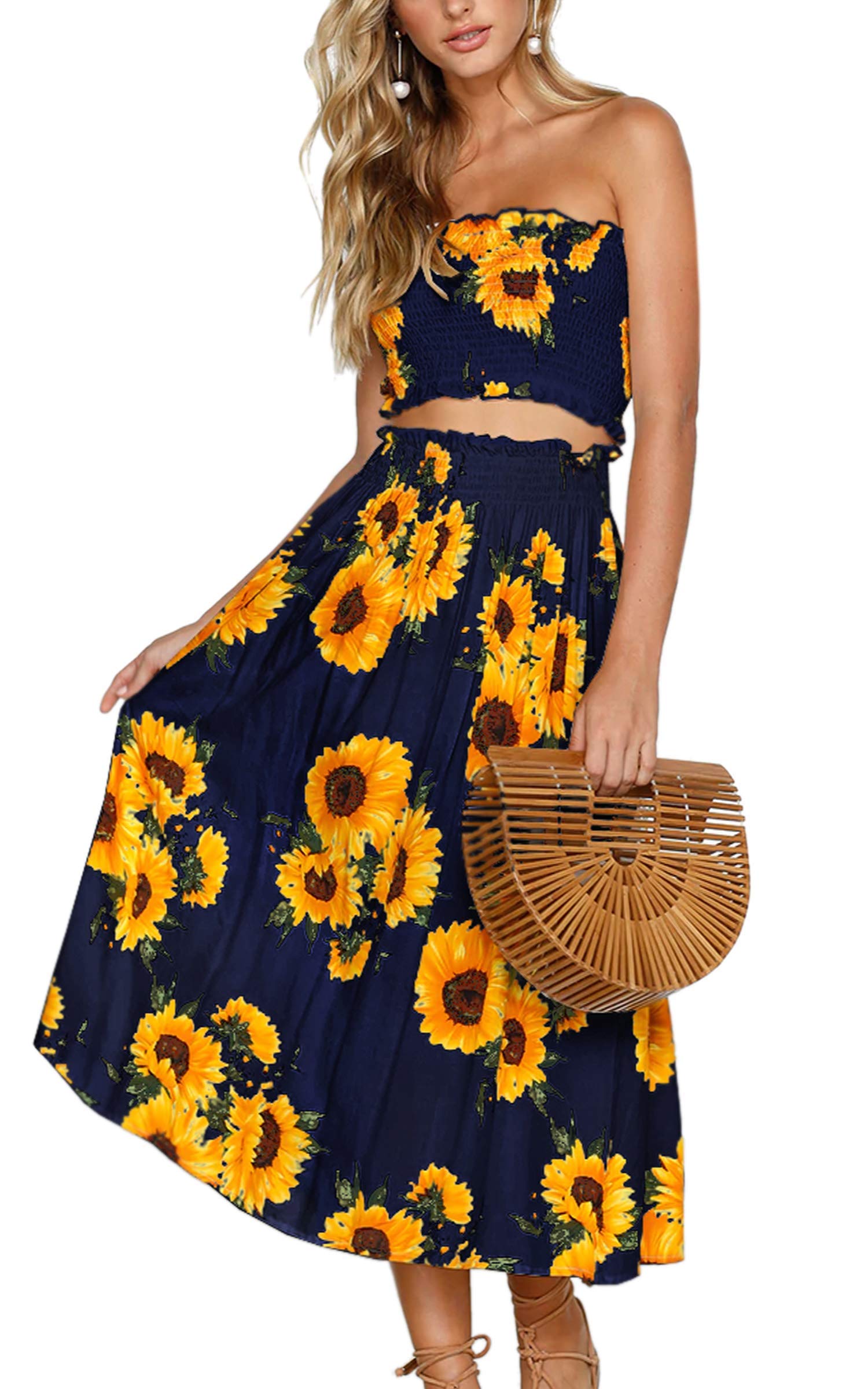 Maxi Skirts Set 2 Piece Outfit Dress 