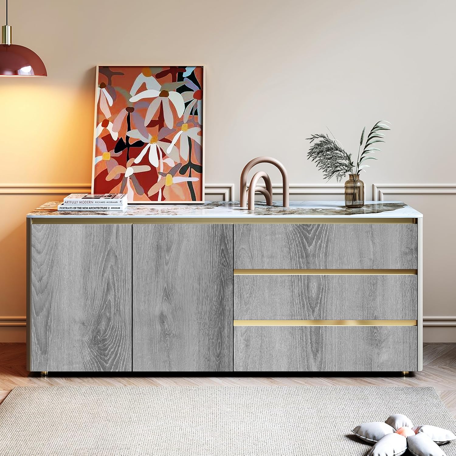 Stickyart 36"x160" Grey Wood Contact Paper Distressed Wood Grain Contact Paper for Countertops Waterproof Self Adhesive Vinyl Contact Paper Matte Removable Vintage Wood Look Wall Paper Decorations