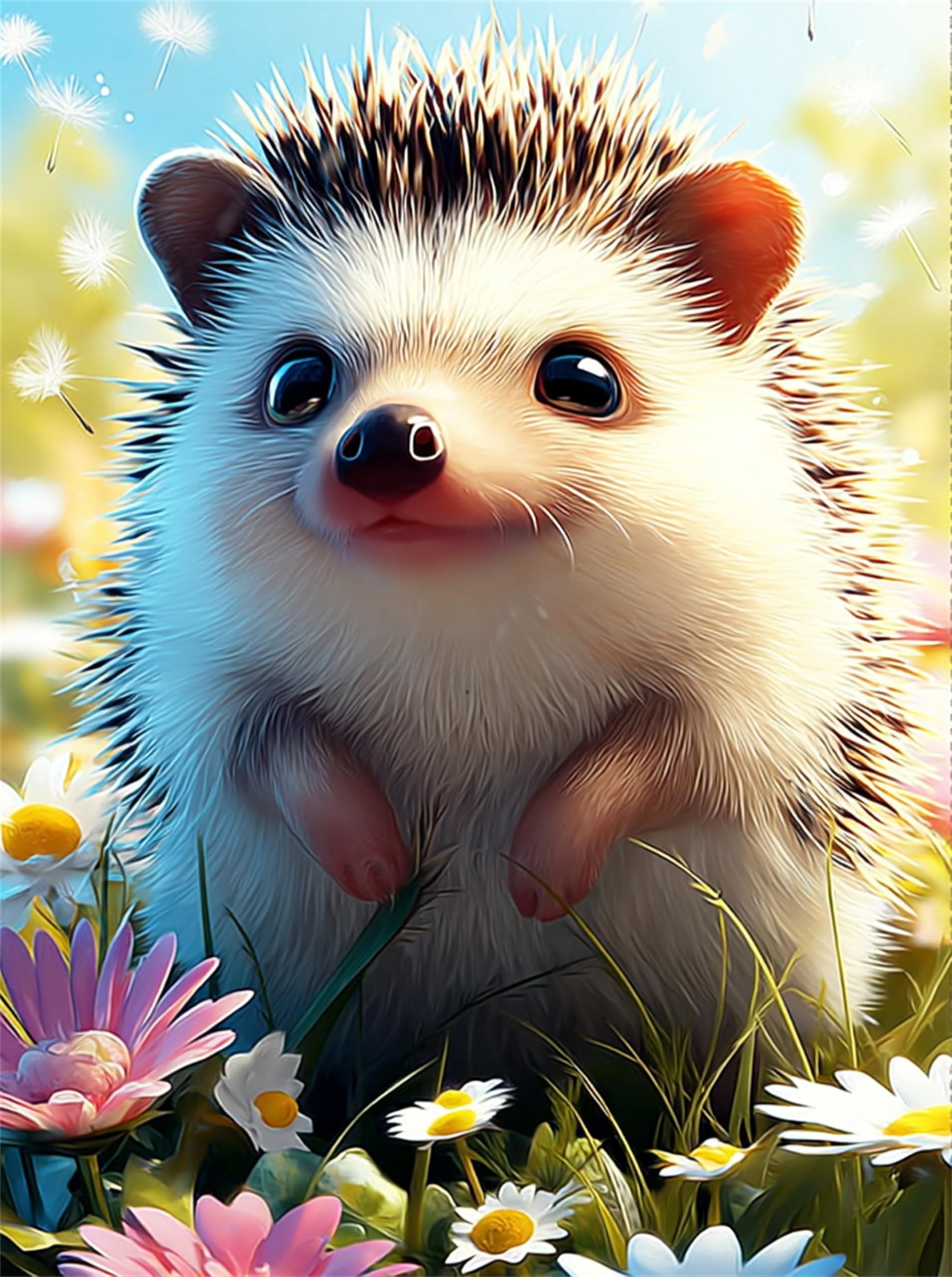 Huimanhe 5D Hedgehog DIY Diamond Painting Kit for Adults,Animal Diamond Art Kits for Beginner,Painting by Diamonds,Gem Art Kits Round Drill for Home Wall Decor Gifts for Women, Men