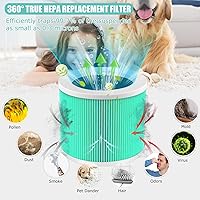 Vista 4 de HY1800 H13 - Filtro de repuesto HEPA verdadero compatible con purificador de aire Honeyuan/MORENTO/CHIVALZ/Loytio/AYAFATO/IOIOW HY1800, sistema