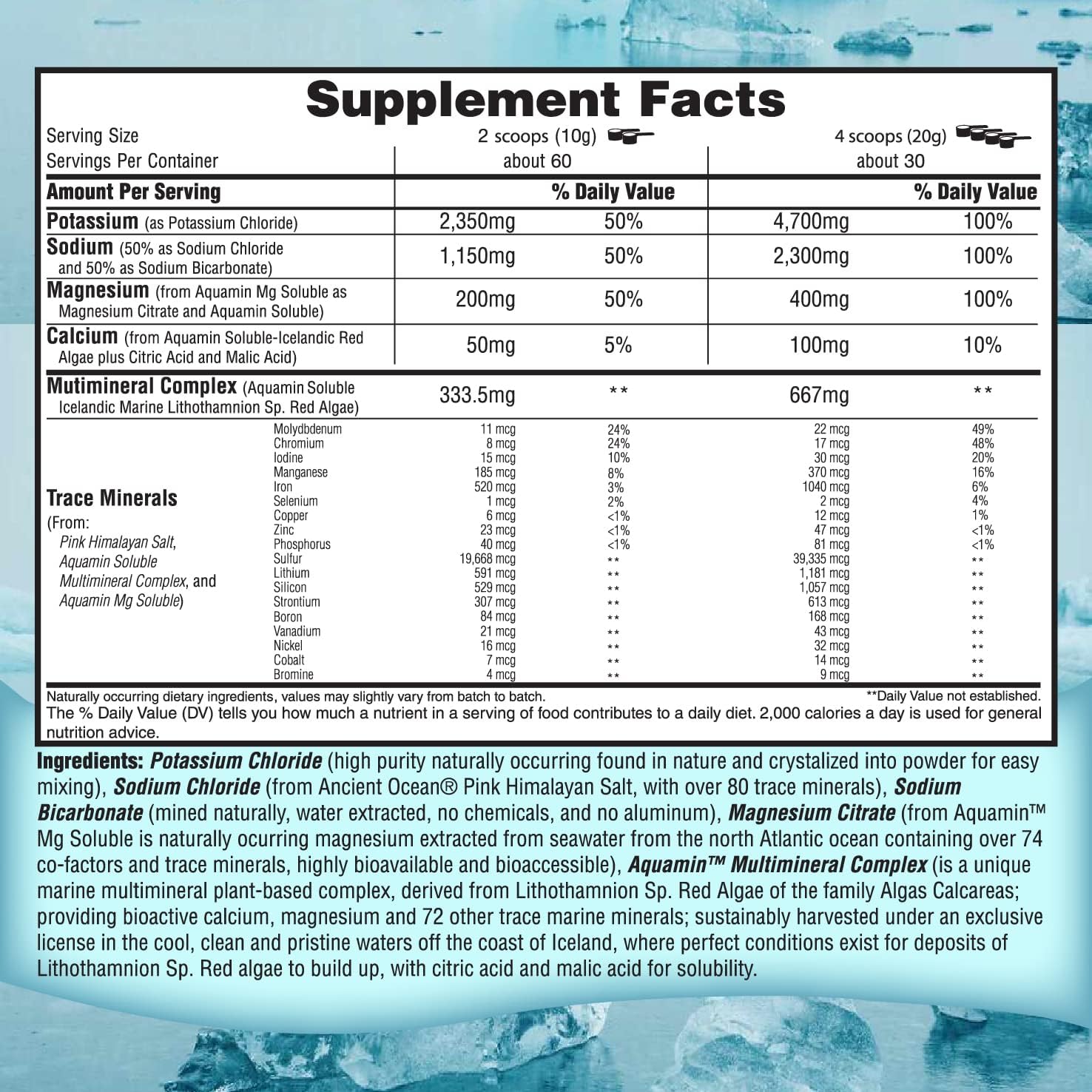 Fast Lyte Fasting Electrolyte Supplement Powder, RDA Magnesium and Potassium Concentration Fasting Salts, Keto Friendly - Compare to Snake Juice Diet Ingredients