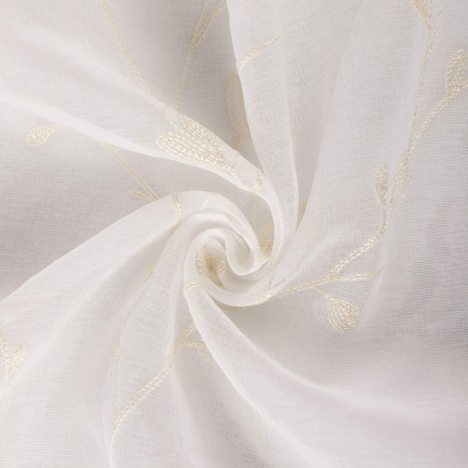 WOLTU Tende In Voile Trasparenti 2 Pannelli – Leggere E Morbide Per Soggiorno E Camera Da Letto