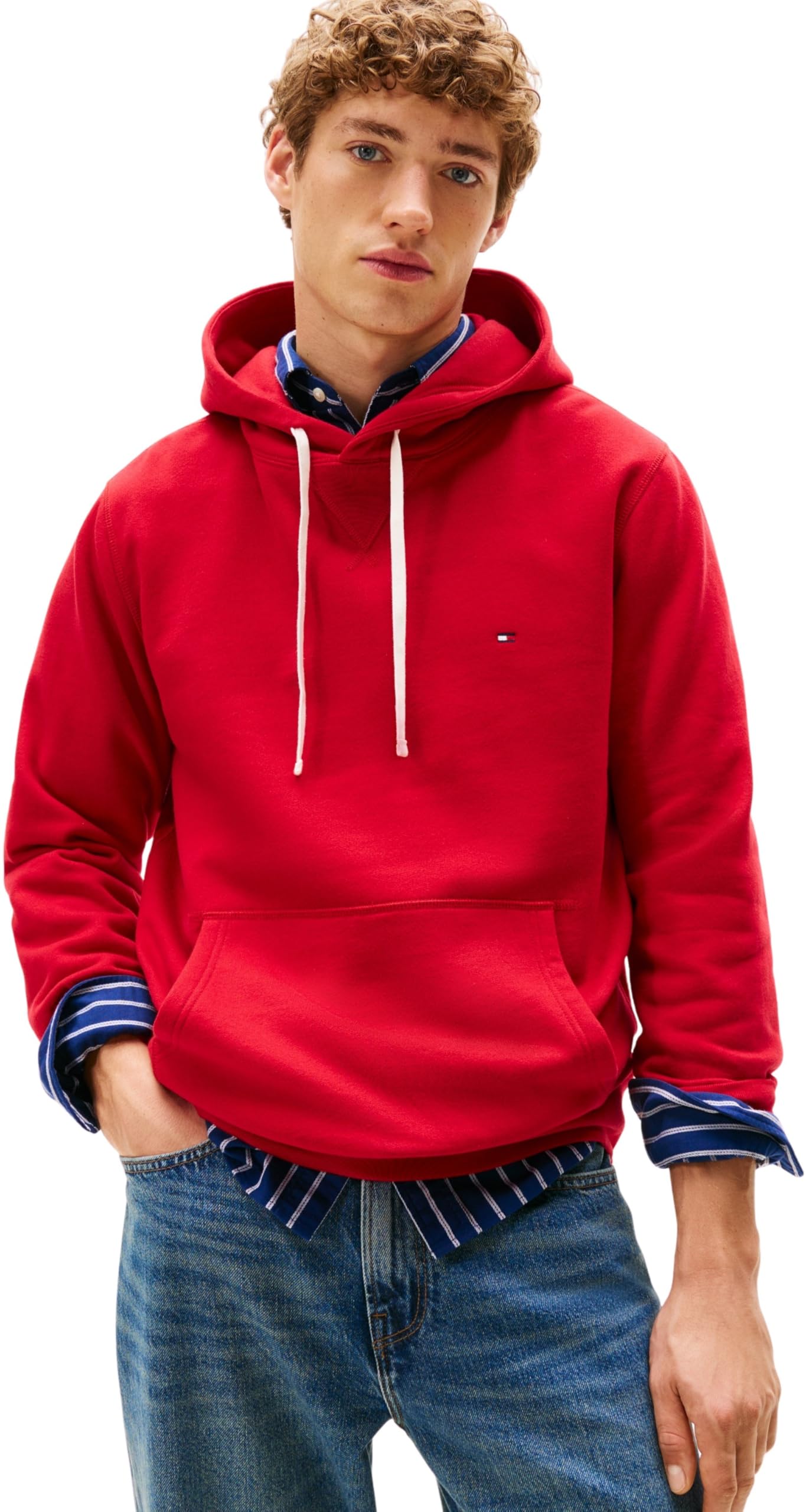 Tommy Hilfiger Herren Hoodie Seasonal Fleece mit Bauchtasche