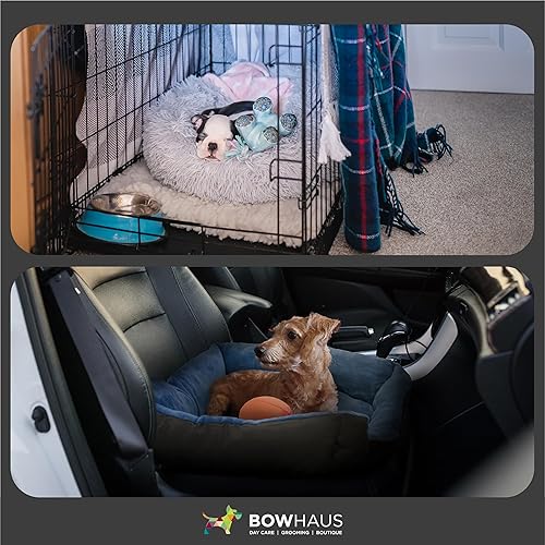 Miniatura 9 de Sofá cama para perros de 3237 pulgadas para perros pequeños, medianos y grandes, relajante, parte inferior antideslizante, lavable, antiansiedad,