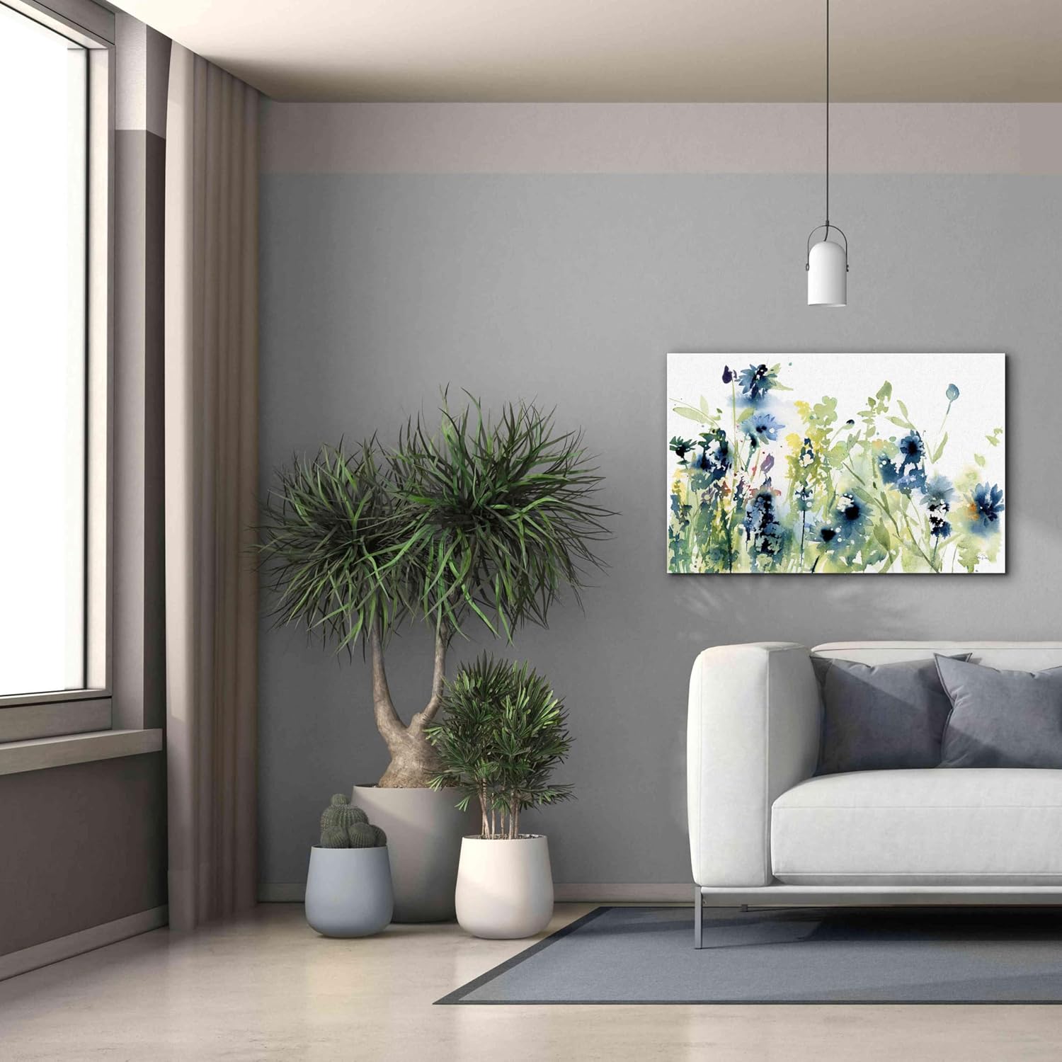 Epic Graffiti 'Wild Meadow Flowers' by Katrina Pete, Giclee Canvas Wall Art, 40"x26"