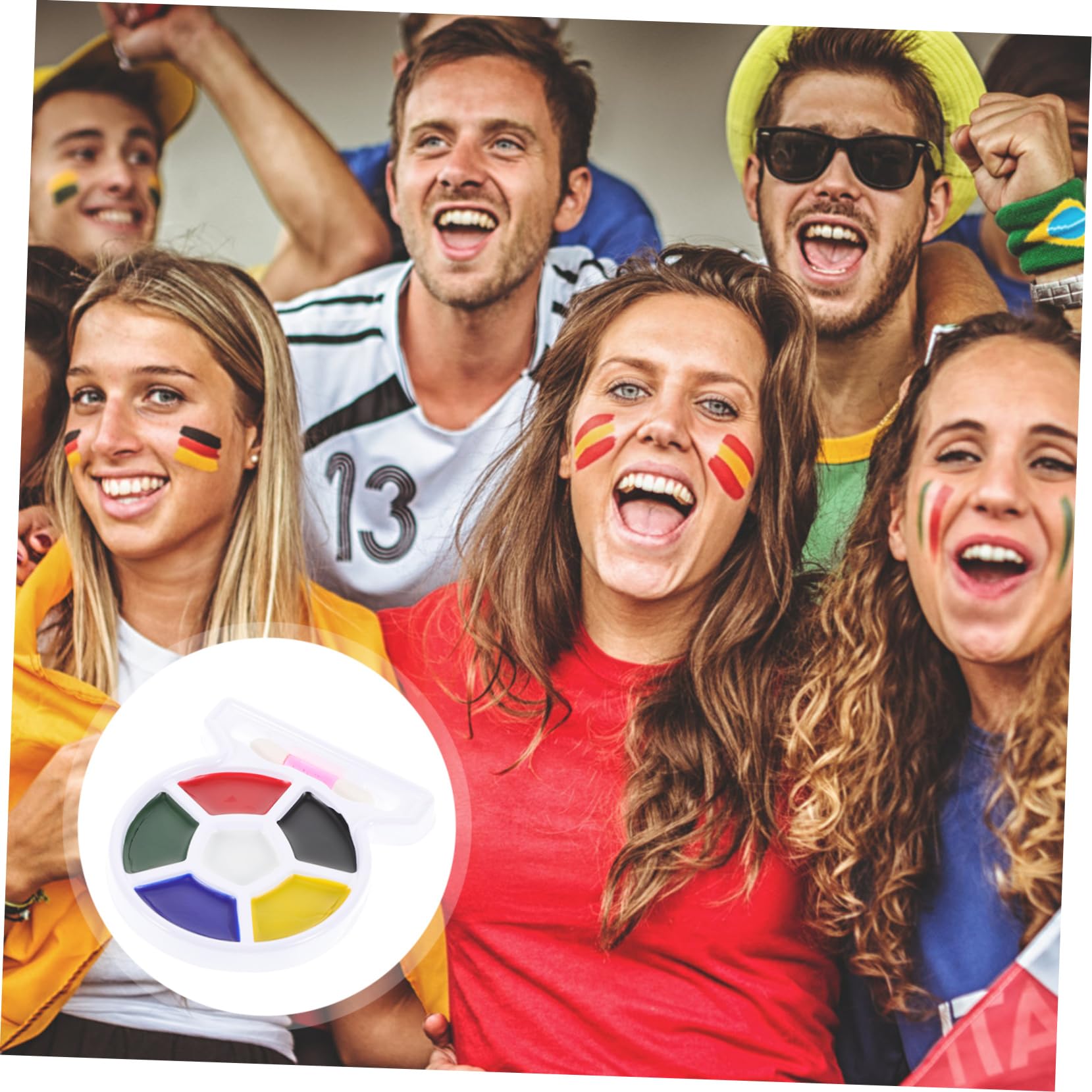 Uonlytech 4pcs Face Painting Kits for Adults Skin Paint Pallet for Soccer Games Halloween Cosplay and Festivals Easy to Apply and Quick Drying
