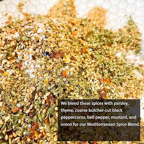 Miniatura 7 de NY Spice Shop Mezcla de especias mediterráneas  4 onzas de condimento griego multiusos para carne, especias y frotar  Lo mejor para mariscos, pollo,