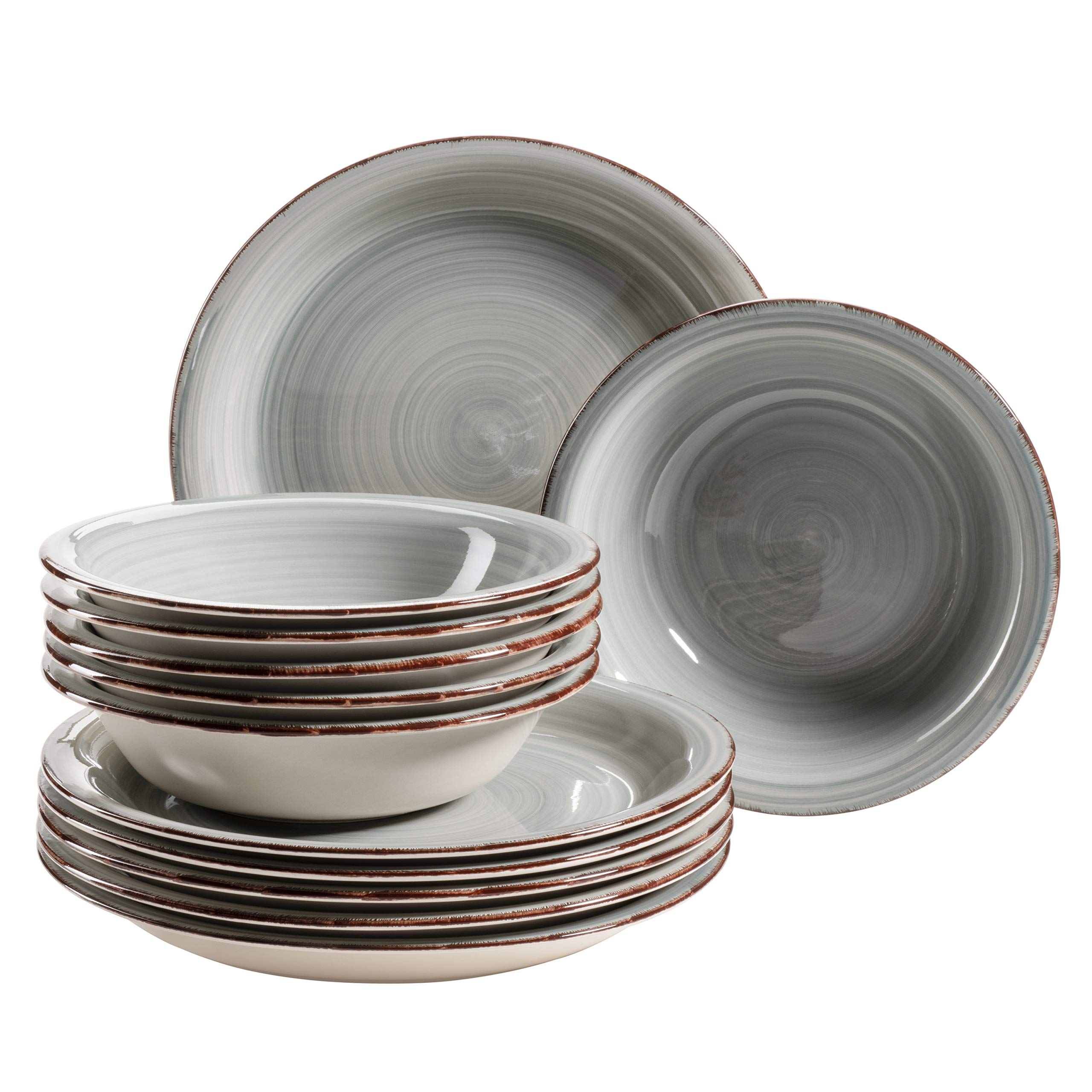 MÄSER 931951 Bel Tempo II, Teller-Set für 6 Personen im modernen