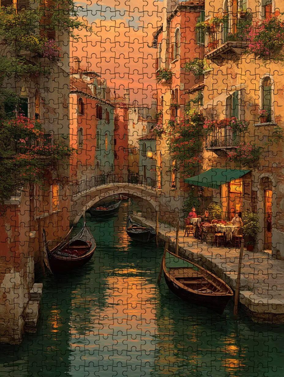 Puzzle 6000 Teile, Schiffsdorf Puzzle Erwachsene 6000, Klassische Puzzles, Puzzlespiele für Die Ganze Familie, Geschicklichkeitsspiel, Mit Schöner Verpackung, Dekoration Puzzles und Geschenke FNKL3212