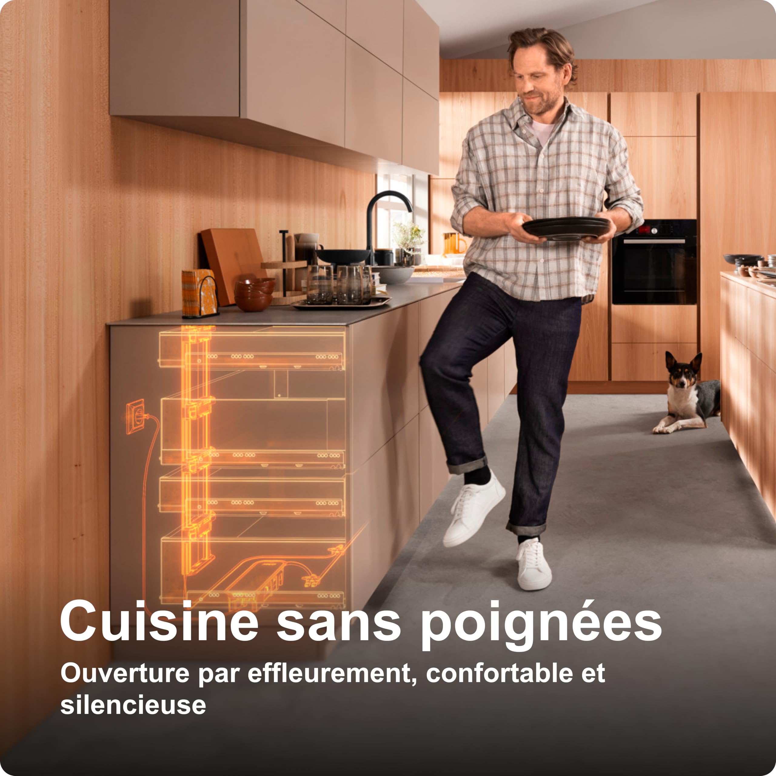 Blum SERVO-Drive unité d'entraînement I motoréducteur électrique pour Ouverture Automatique de tiroirs I adapté boxsystèmes, Sorties Tandem/MOVENTO | unité de Remplacement Push-to-Open, sans Outil
