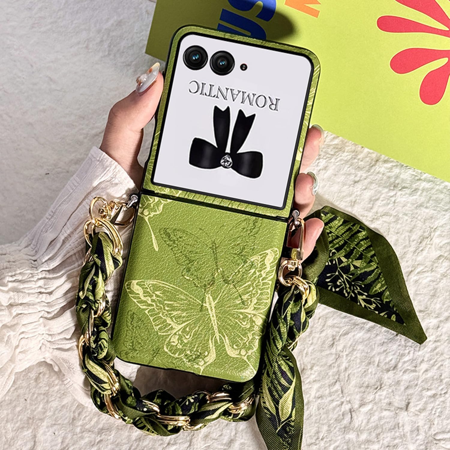 Amazon.com: YuetWay Flower Ribbon Bracelet Wristband Leather Case