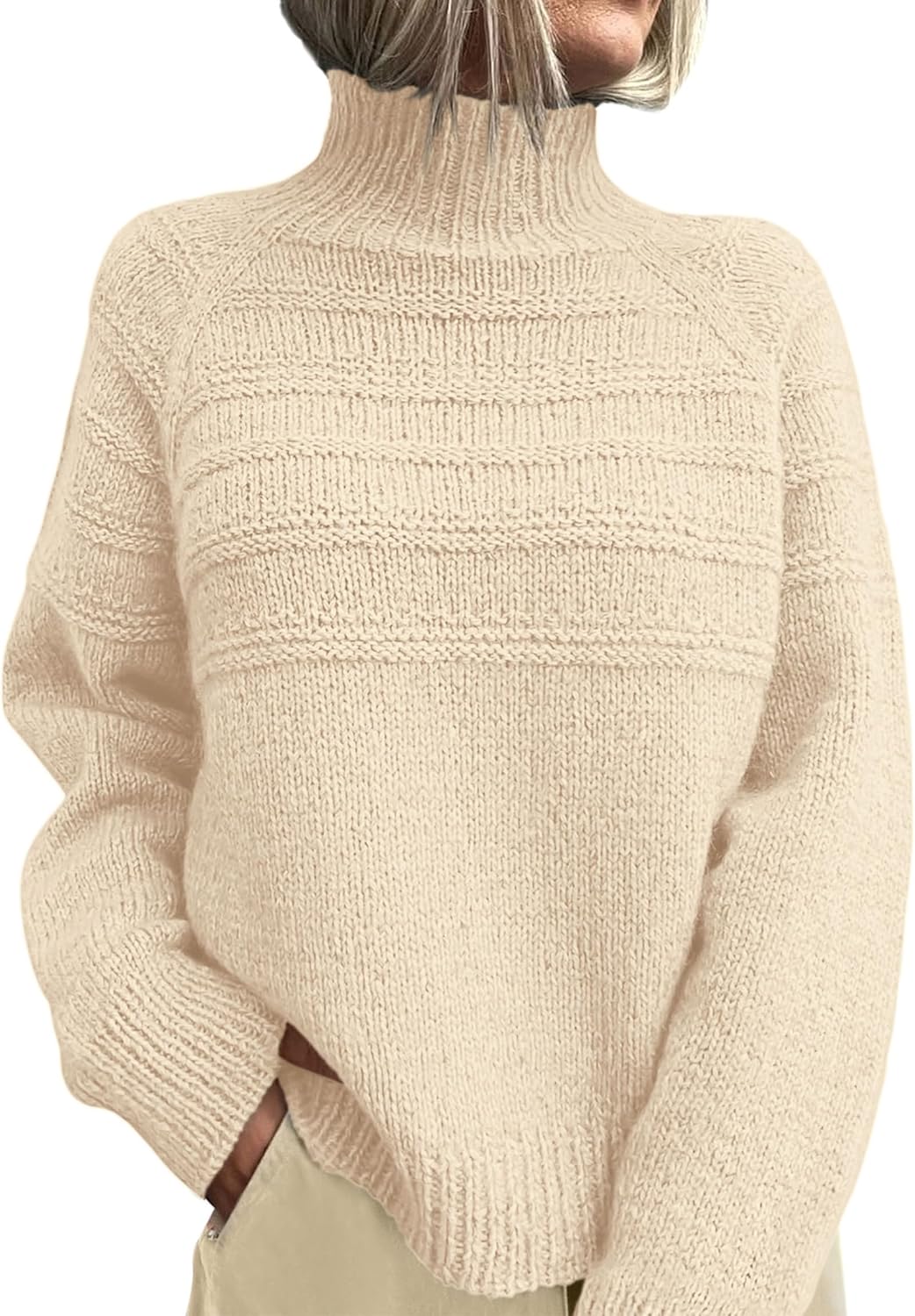 PRETTYGARDEN Women's Turtleneck Sweaters 2026 Fall Chunky Knit Pullover Long Sleeve Jumper Tops Trendy Winter Clothes