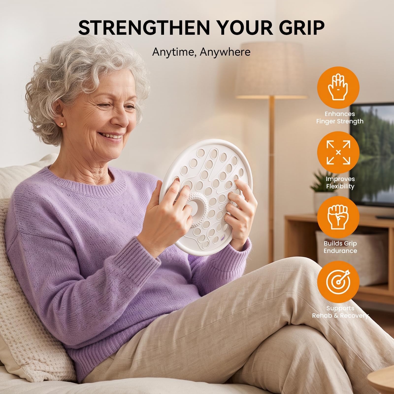 9.8" Finger Exerciser Hand Exercise Web Physical Therapy Seniors Latex Free — Amazon image 5