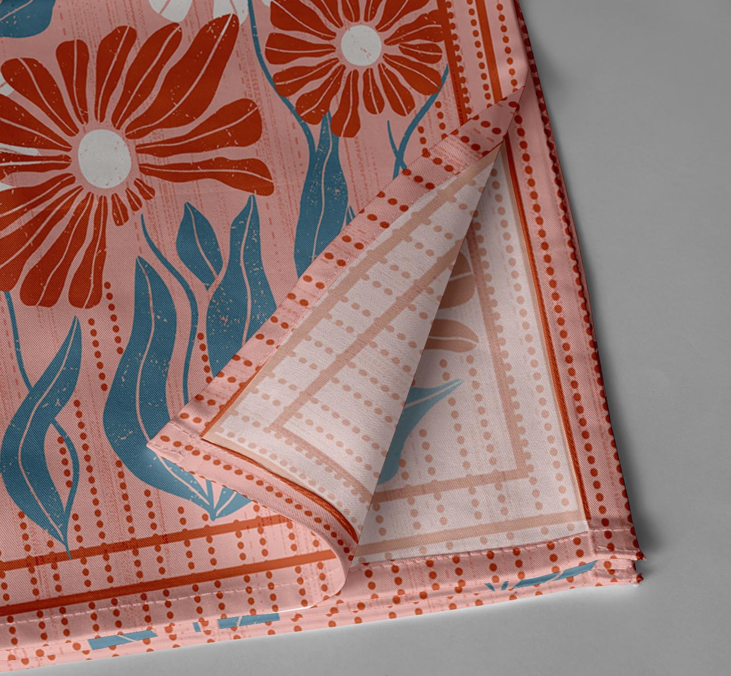 Luxury Cotton Twill Napkins - Set of 12, 20-Inch Floral Design, Premium Thick Cloth Napkins for Elegant Dining & Special Occasions - Absorbent & Machine Washable