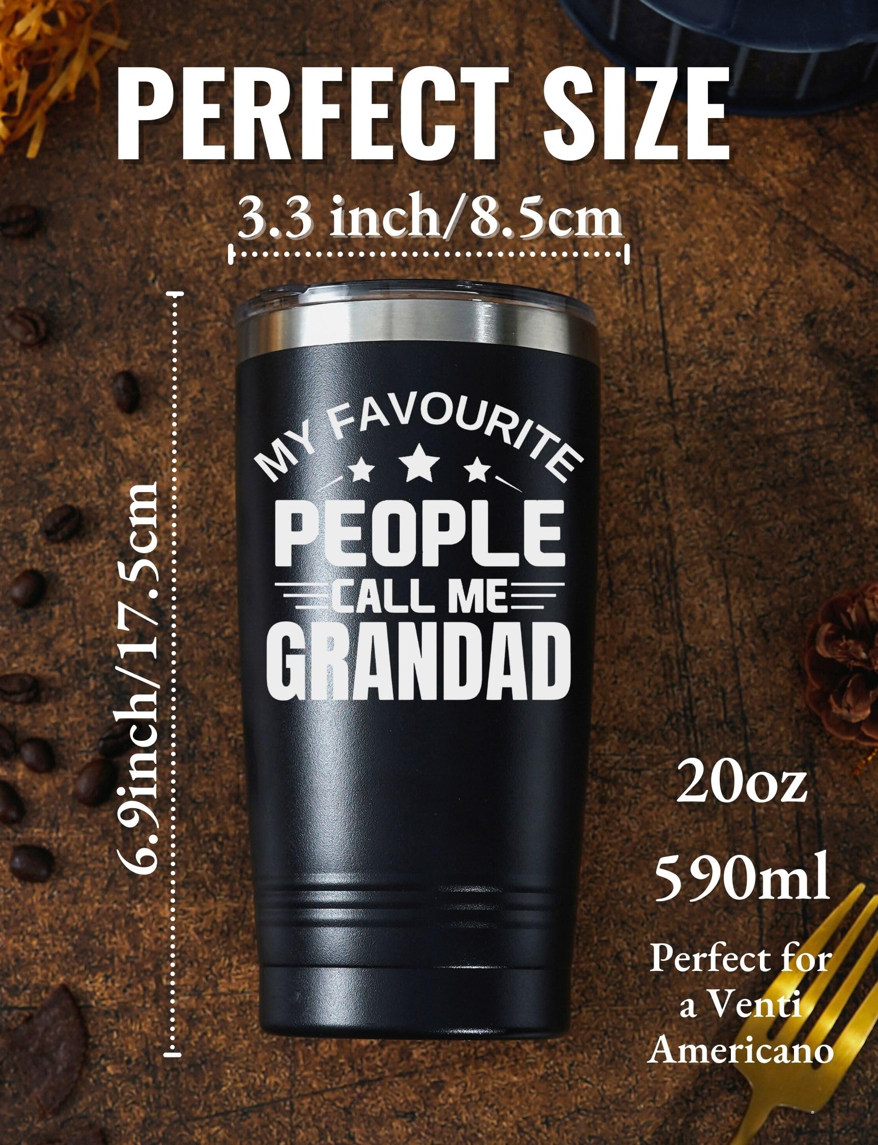 Onebttl Grandad Gifts Tumbler, Grandfather Presents from Granddaughters Grandsons for Father's Day Christmas - Image 4