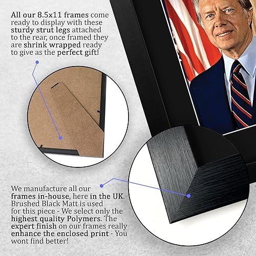 Miniatura 7 de HWC Trading Autógrafo del presidente de los Estados Unidos, Jimmy Carter, USL, reproducción firmada enmarcada, impresión impresa, foto para