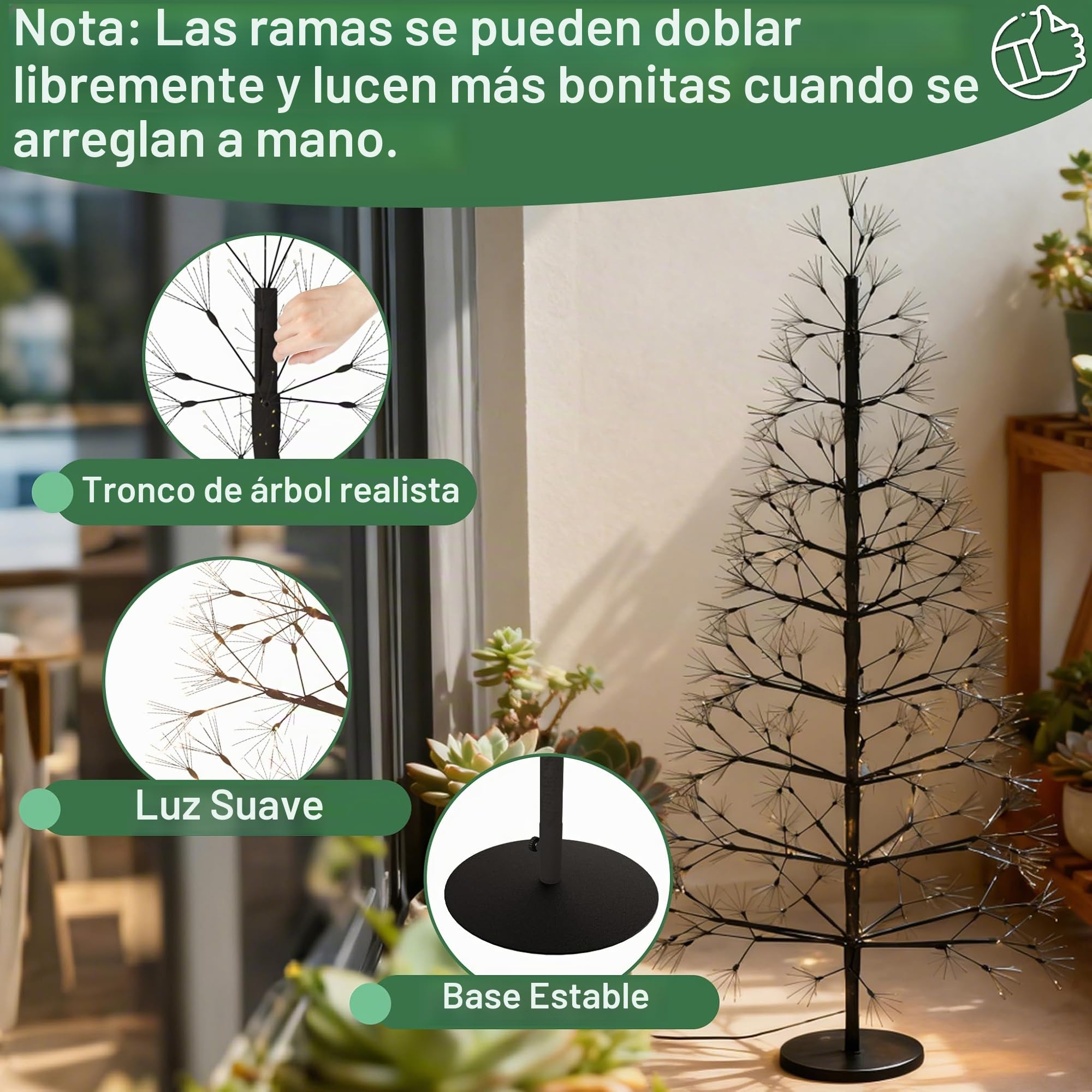 UISEBRT Árbol de Navidad LED con 2000 luces y decoración de nieve, IP44 Impermeable, árbol de Navidad artificial para Navidad, boda, cumpleaños, fiesta, primavera, interior, exterior, 180 cm, blanco