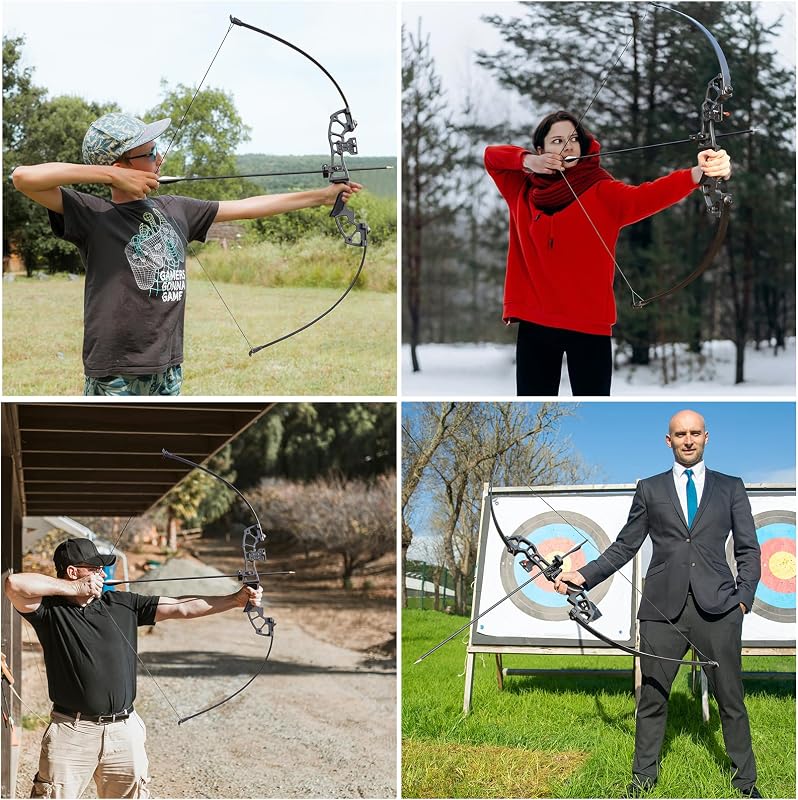 Tongtu Recurve Íj 30-40 lb Nyílakkal Kezdőknek és Felnőtteknek