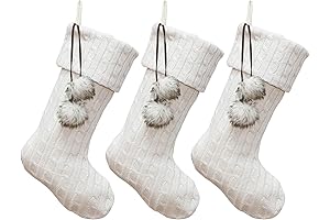 Adorable Christmas Stockings with Pom-Poms
