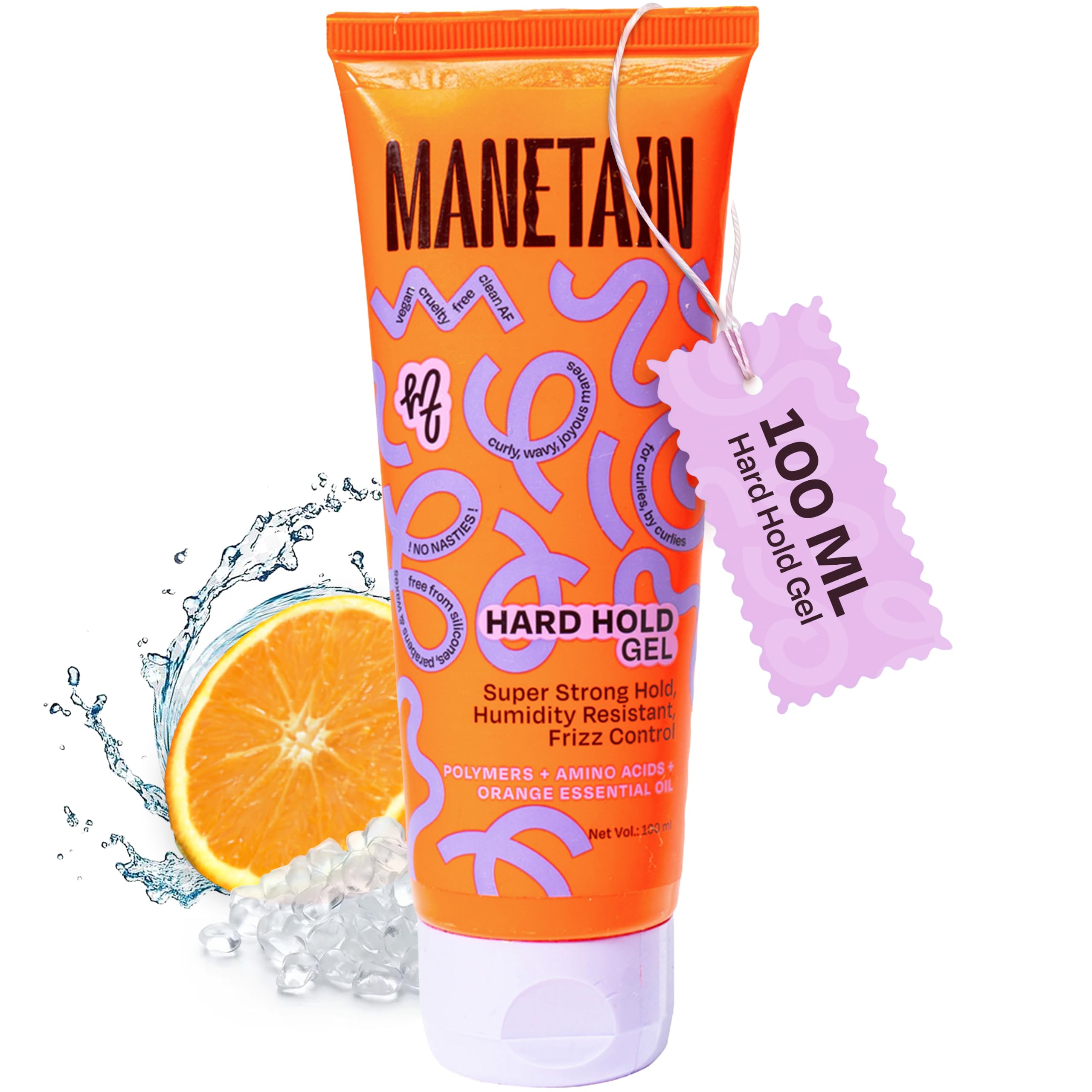 MANETAIN Hard Hold Gel for Curly & Wavy Hair 100ml | Strong Hold, Frizz Control | Long-lasting Definition, Humidity Resistant, Shine-Enhancing-image-49